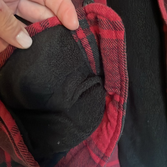 High Sierra Jacket Shacket Flannel Fleece Large red plaid - Picture 4 of 9